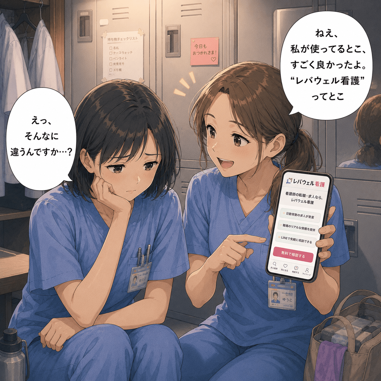 先輩からレバウェル看護を勧められる