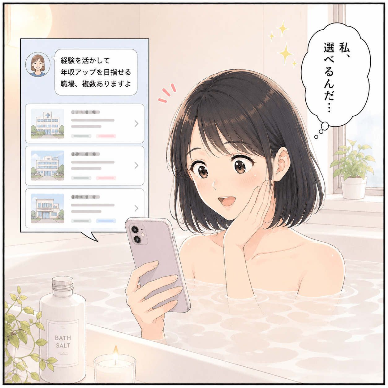 経験を活かして年収アップを目指せる職場を複数提案される