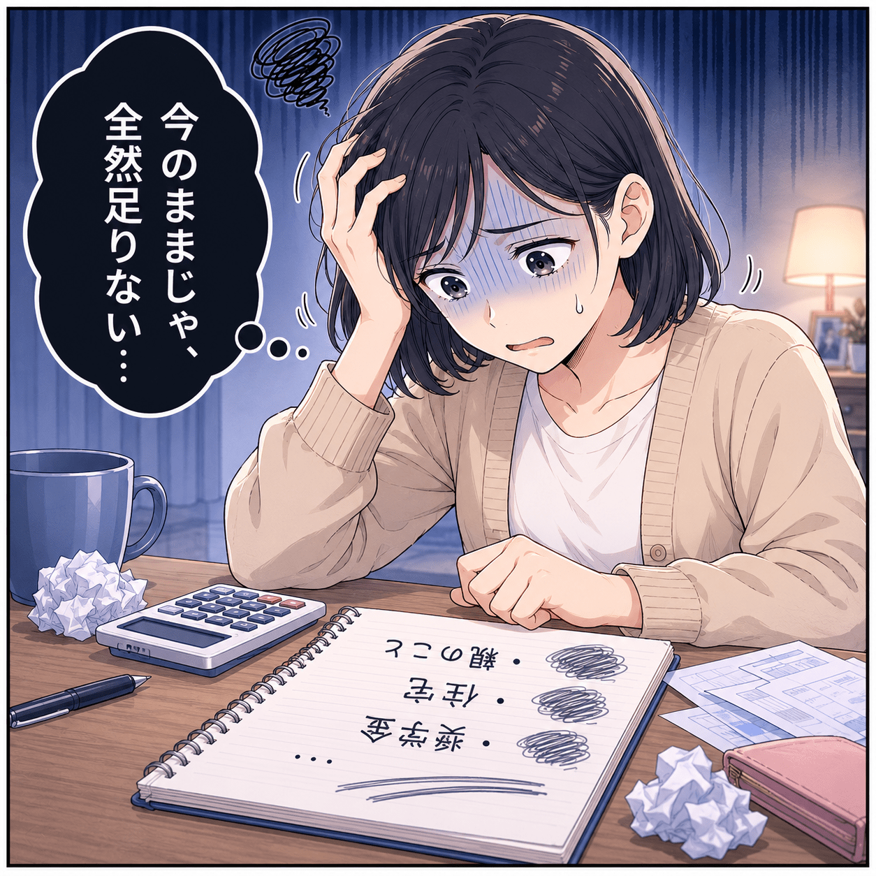 家計を試算して今のままでは足りないと青ざめる