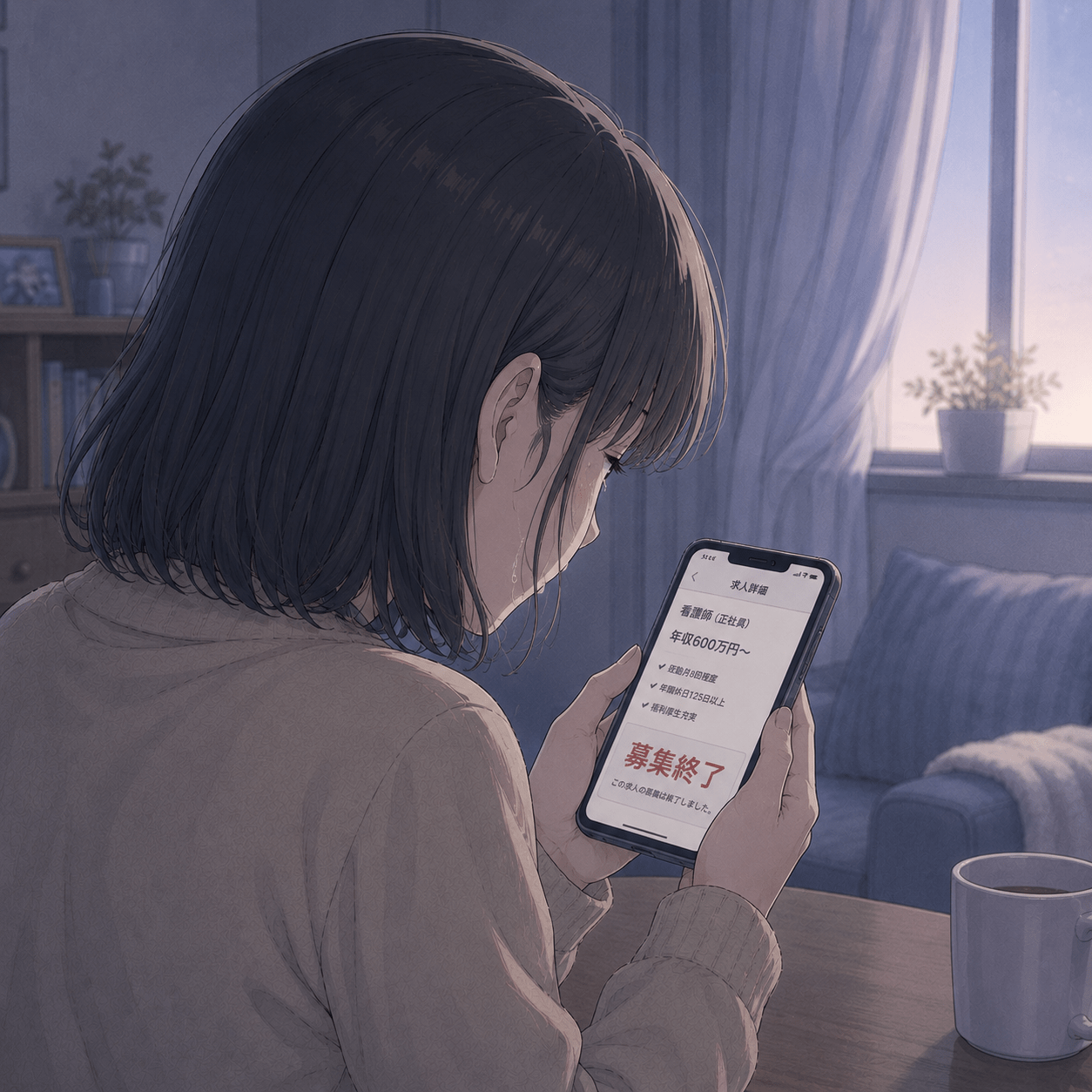 迷っているうちに募集終了になり夜勤明けの電車で涙
