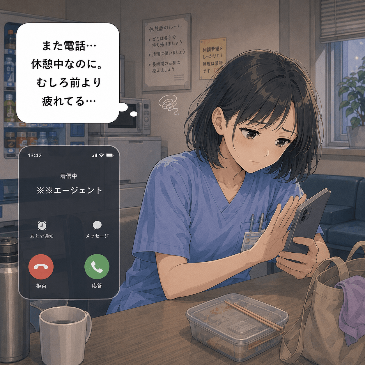 しつこい電話連絡で余計に疲れる