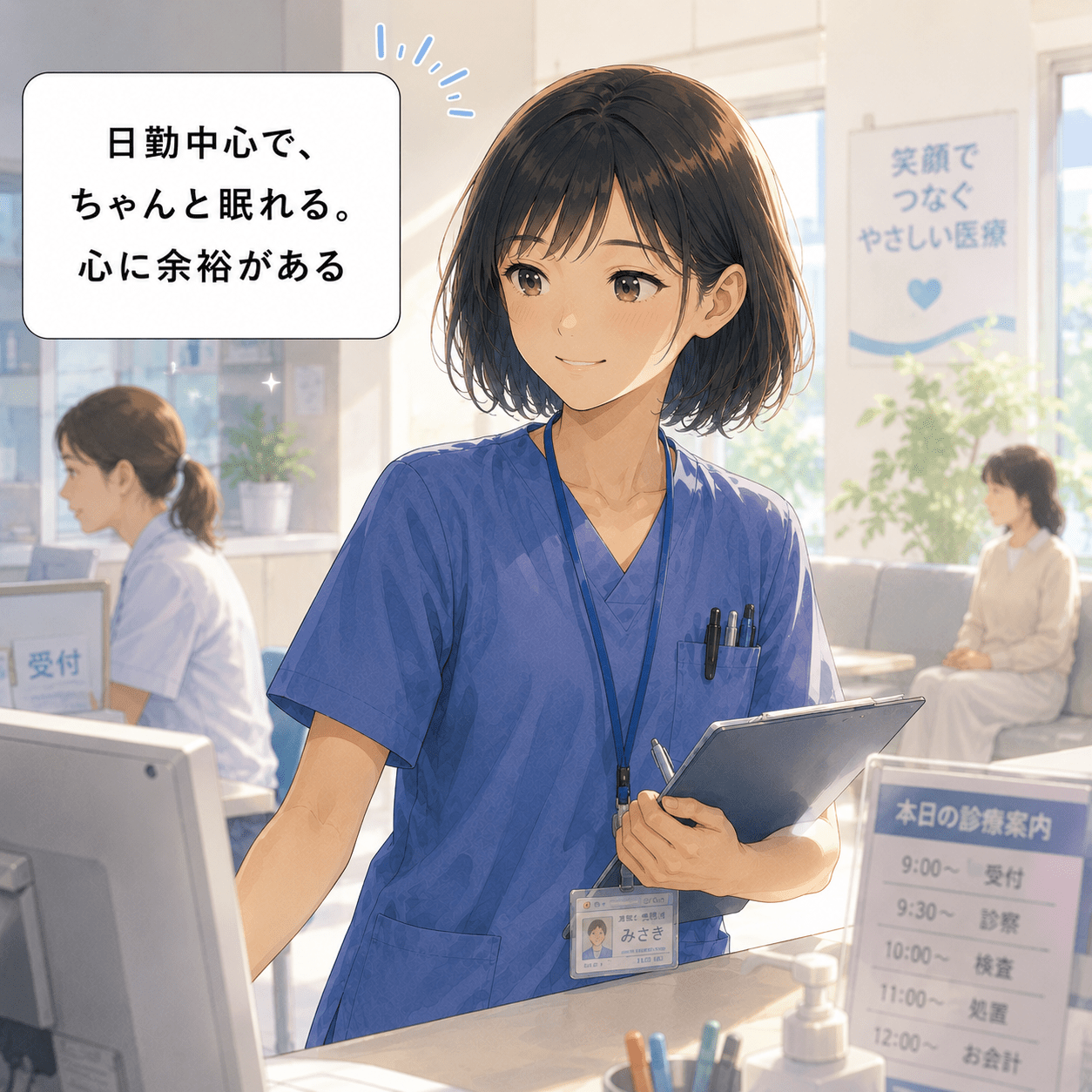日勤中心で無理なく働ける新しい職場