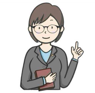 案内する女性