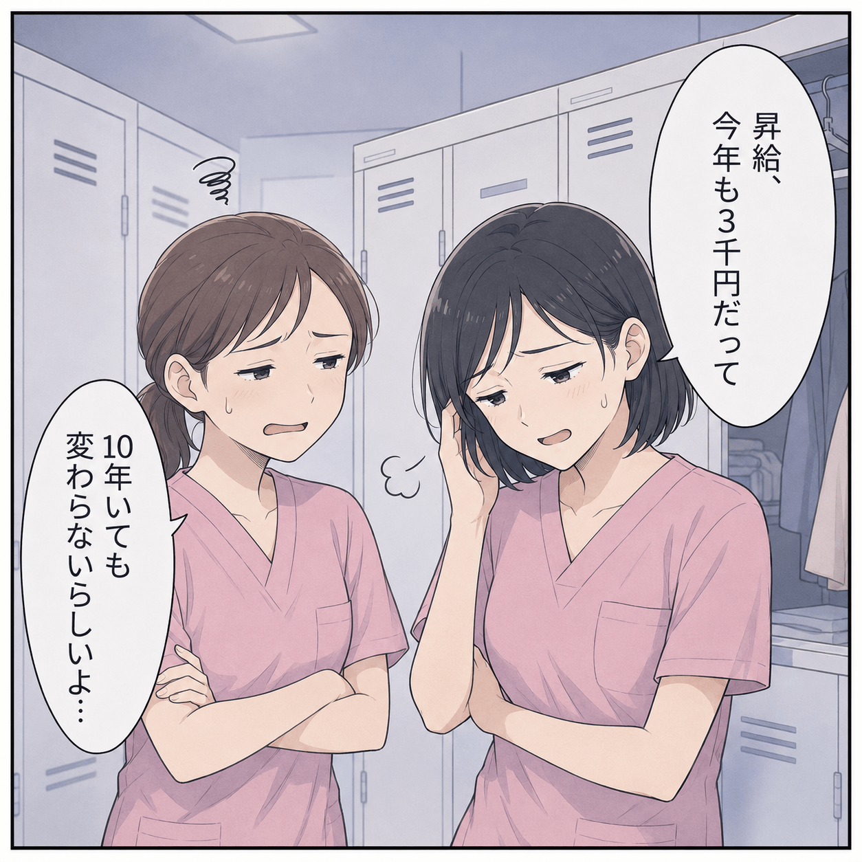 昇給は今年も3千円という同期との会話